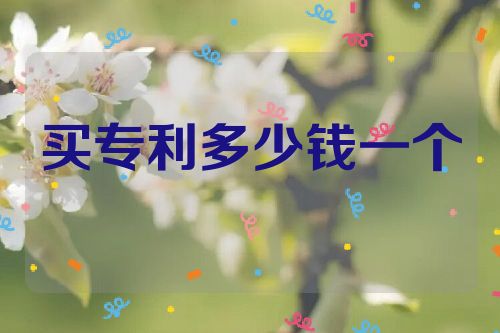 買專利多少錢一個